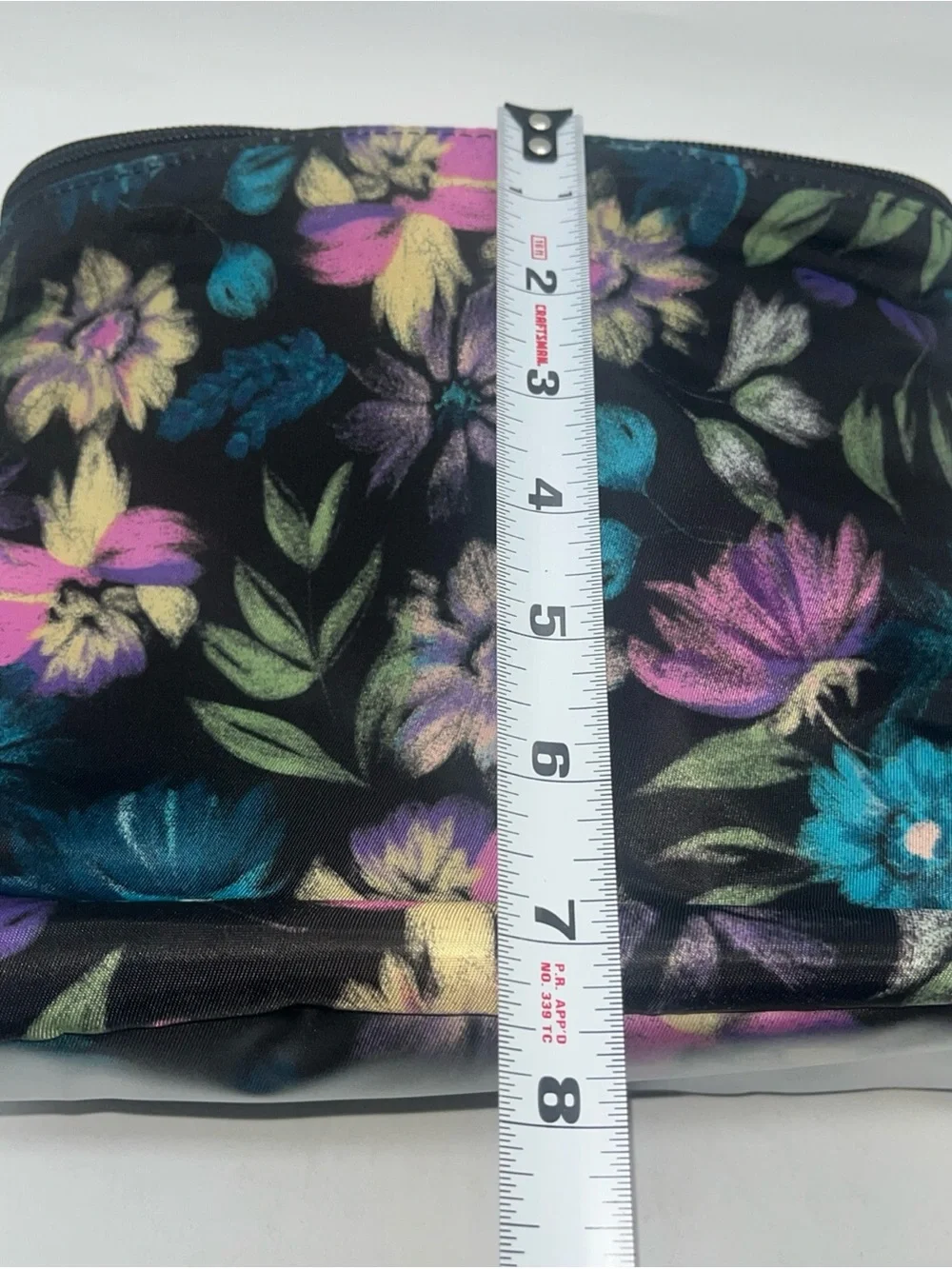 Lug Dolly Travel Cosmetic Case Black Purple Blue Floral